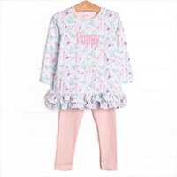 Butterfly Breeze Legging Set, Pink