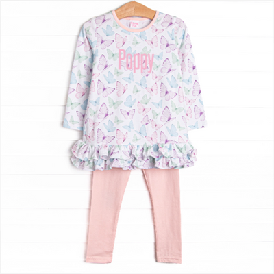 Butterfly Breeze Legging Set, Pink