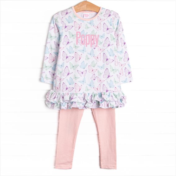 Butterfly Breeze Legging Set, Pink