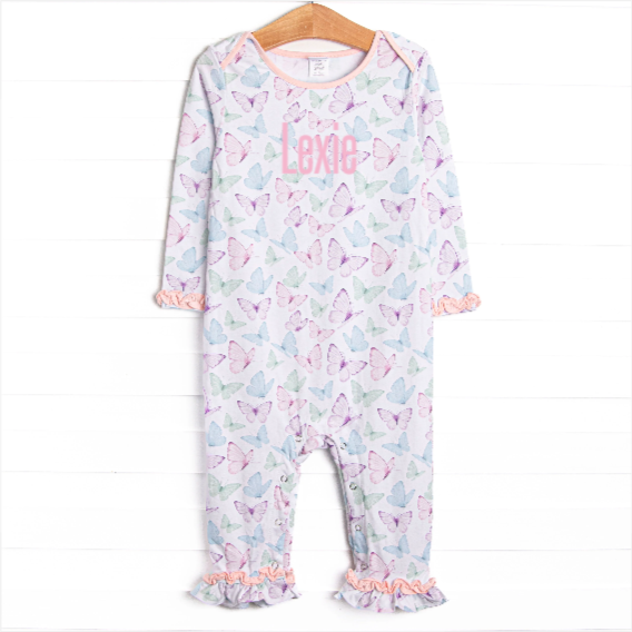 Butterfly Breeze Romper, Pink