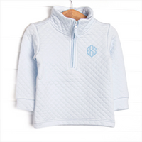 Caden Quilted Pullover, Blue
