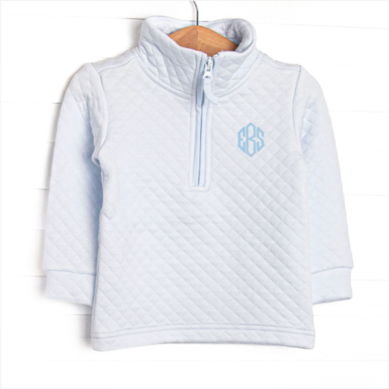 Caden Quilted Pullover, Blue