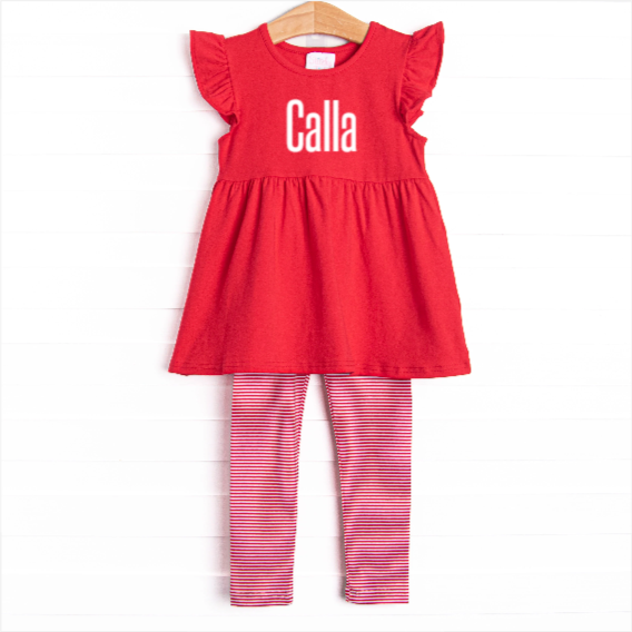 Calla Legging Set, Red