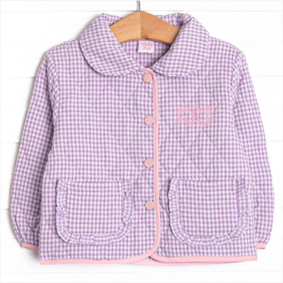 Camilla Quilted Coat, Purple