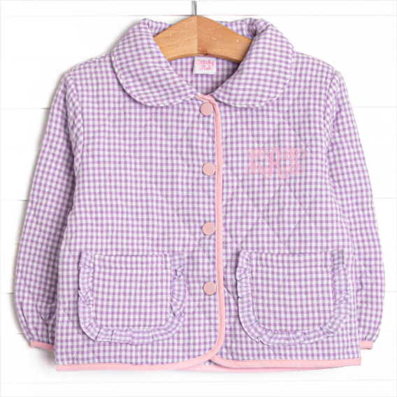 Camilla Quilted Coat, Purple