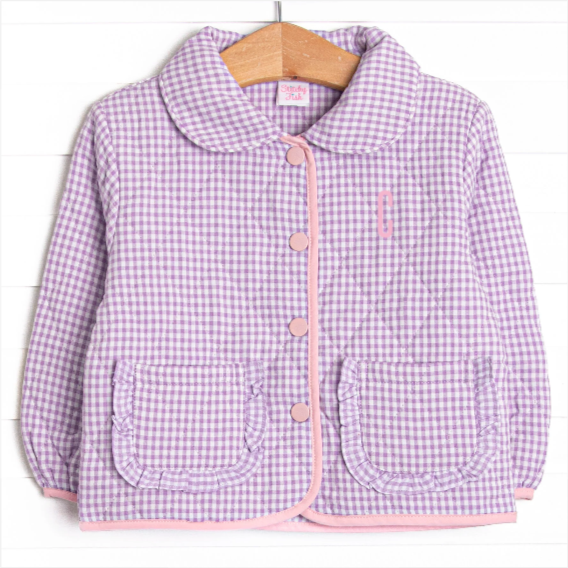 Camilla Quilted Coat, Purple