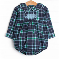 Campbell Long Sleeve Bubble, Navy Plaid