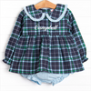 Campbell Long Sleeve Diaper Set, Navy Plaid