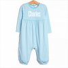 Charles Romper, Aqua Stripe