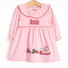 Christmas Delivery Applique Dress, Pink