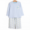 Clear Lake Catch Knit Pant Set, Blue