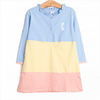 Color Block Clara Long Sleeve Dress, Blue