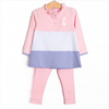 Color Block Clara Long Sleeve Legging Set, Pink