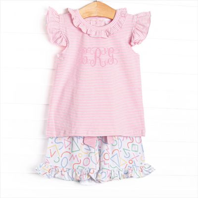 Counting Curriculum Short Set, Pink