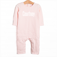 Courtney Quilted Romper, Pink