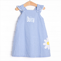 Daisy Days Applique Dress, Blue