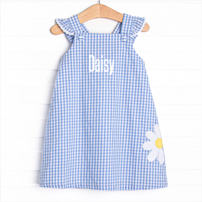 Daisy Days Applique Dress, Blue