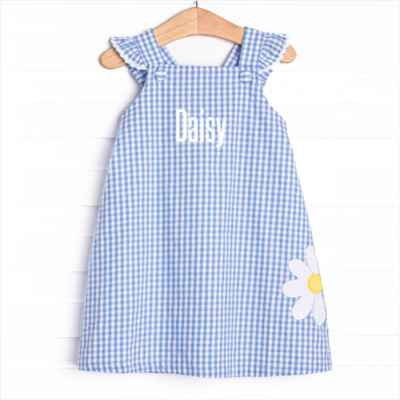 Daisy Days Applique Dress, Blue