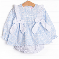 Delia Diaper Set, Blue