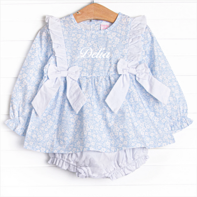 Delia Diaper Set, Blue
