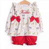 Down South Days Side Tie Bloomer Set, Red