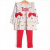 Down South Days Side Tie Legging Set, Red