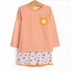 Down, Set, Hike Long Sleeve Short Set, Orange