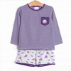 Down, Set, Hike Long Sleeve Short Set, Purple