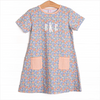 Drenched in Dahlias Pocket Dress, Blue