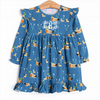 Ducks in a Row Ruffle Dress, Blue