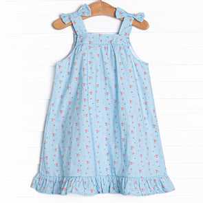 Early Bird Breeze Dress, Blue