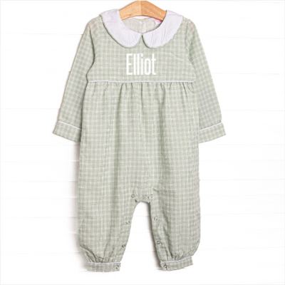 Effortless Days Long Romper, Green