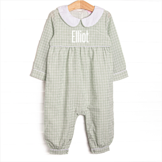 Effortless Days Long Romper, Green