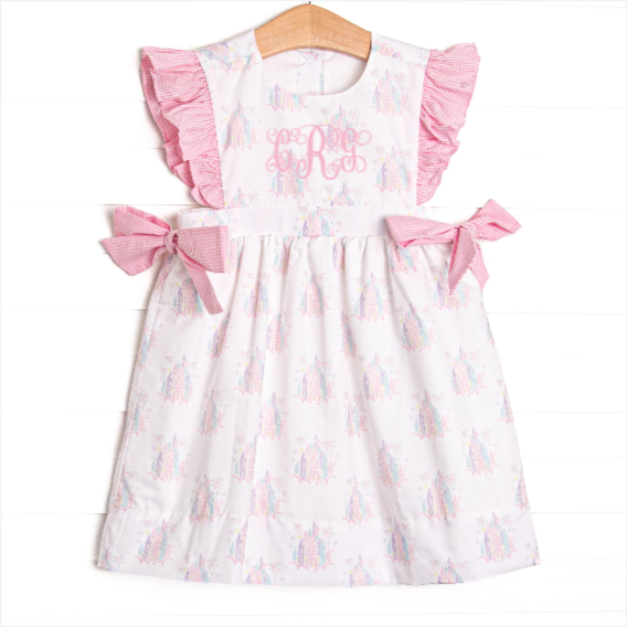 Enchanted Kingdom Side Tie Dress, Pink