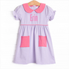 Erin Pocket Dress, Pink and Purple Stripe