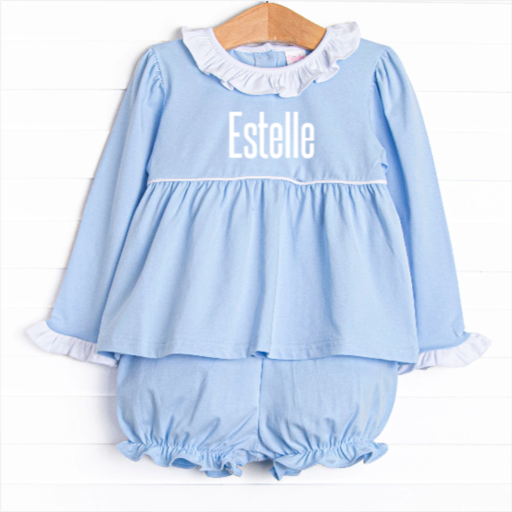 Estelle Bloomer Set, Blue