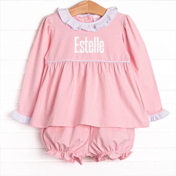 Estelle Bloomer Set, Pink