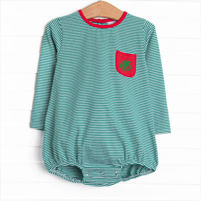 Ethan Pocket Bubble, Red and Green Stripe