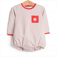 Ethan Pocket Bubble, Red and Tan Stripe