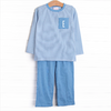 Evan Pant Set, Medium Blue Stripe