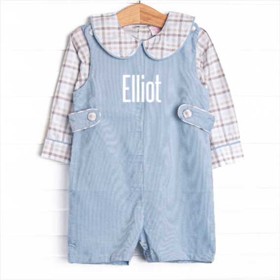 Family Favorites Short Romper Set, Blue