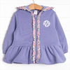 Francesca Florals Zip-Up Jacket, Blue