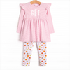 Game Time Flutter Sleeve Legging Set, Pink