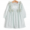 Garden Gate Gingham Side Tie Dress, Green