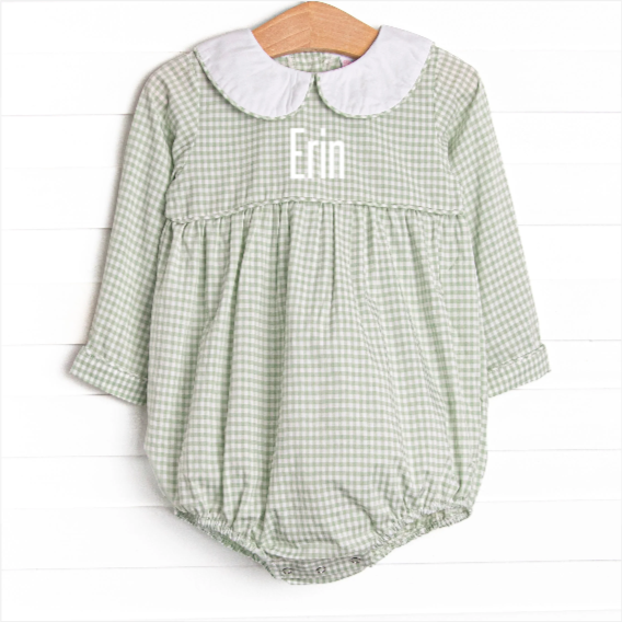 Garden Gingham Bubble, Green