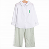 Garden Gingham Pant Set, Green