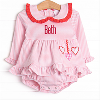 Get-together Galentine Applique Skirted Bubble, Pink