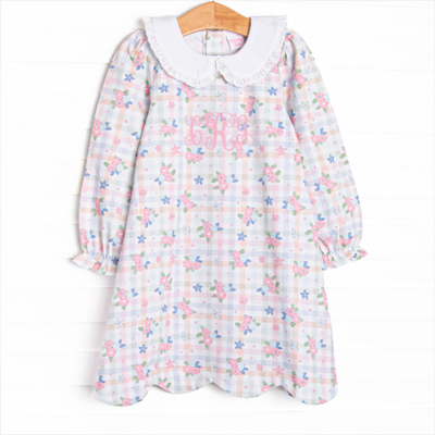 Gingham Garden Party Dress, Pink