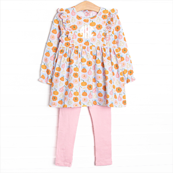 Girly Gourds Legging Set, Pink