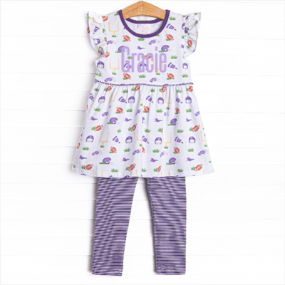 Go, Fight, Win Legging Set, Purple